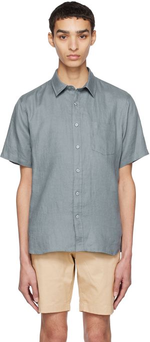 Vince Blue Patch Pocket Shirt