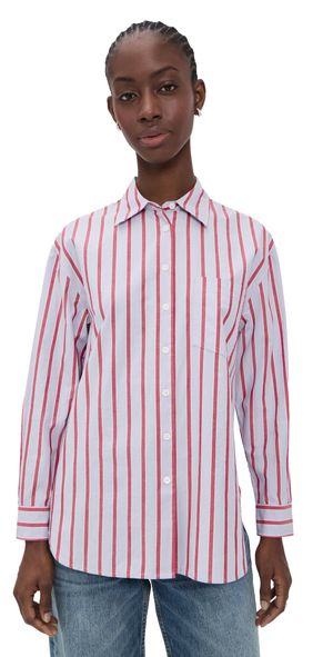 Madewell Easy Button Down Shirt Tranquil Blue XS