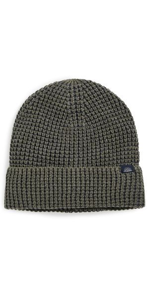 Faherty Plaited Waffle Beanie Forest One Size