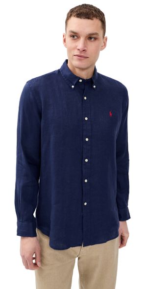 Polo Ralph Lauren Long Sleeve Linen Shirt New Classic Navy XXL