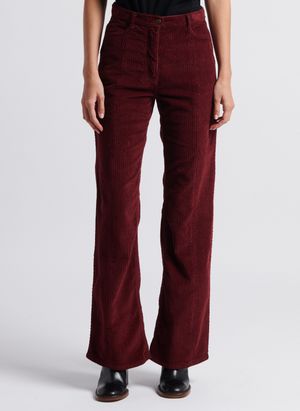 Soi Paris - Pantalon droit taille haute en coton mélangé - Taille 42 - Violet