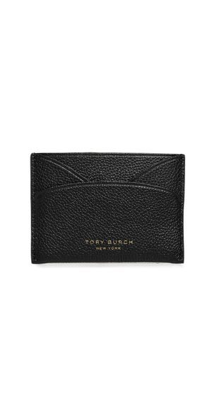 Tory Burch Romy Flat Card Case Black One Size