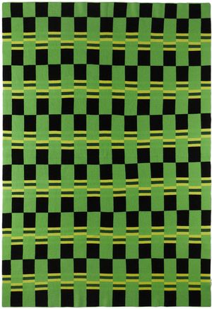 The Elder Statesman Couverture extensible vert et noir à carreaux