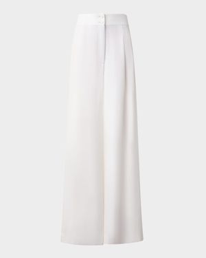 Florence Pleated Linen Wide-Leg Pants