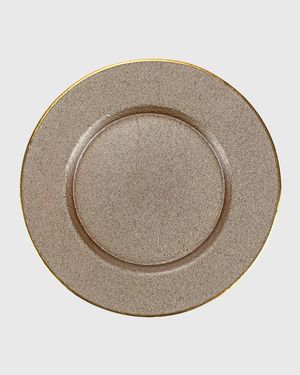 Metallic Glass Fawn Service Plate