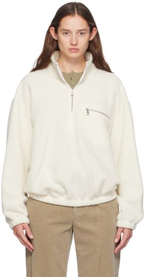 Rier SSENSE Exclusive White Fleece Sweater