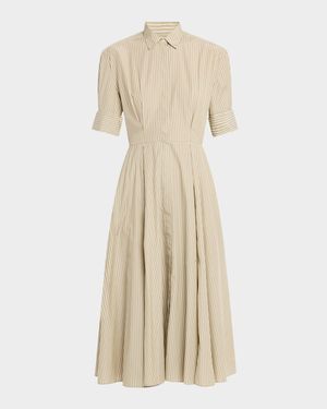 Aiden Stripe Poplin A-Line Dress