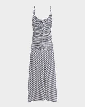 Mari Gingham Midi Dress