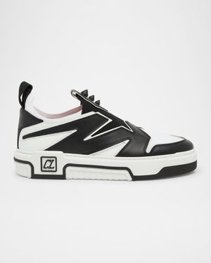 Men's Astroflash Mesh and Leather Low-Top Sneakers