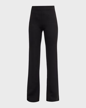 Black Cady Straight-Leg Pants