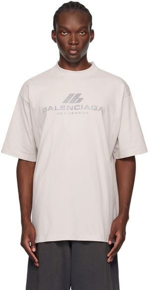 Balenciaga T-shirt blanc cassé à logo Activewear