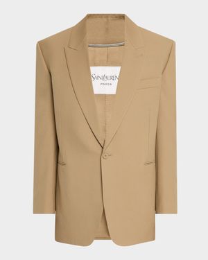 Men's Solid Gabardine Sport Coat