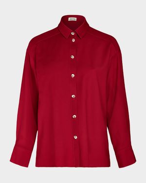 Robyn Long-Sleeve Wool Shirt