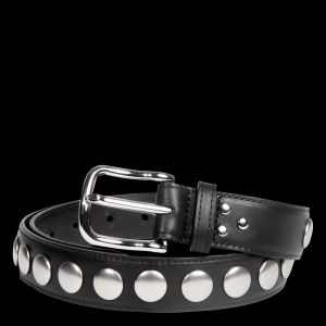 Jerome Dreyfuss - Ceinture ornée de rivets - Taille M - Noir