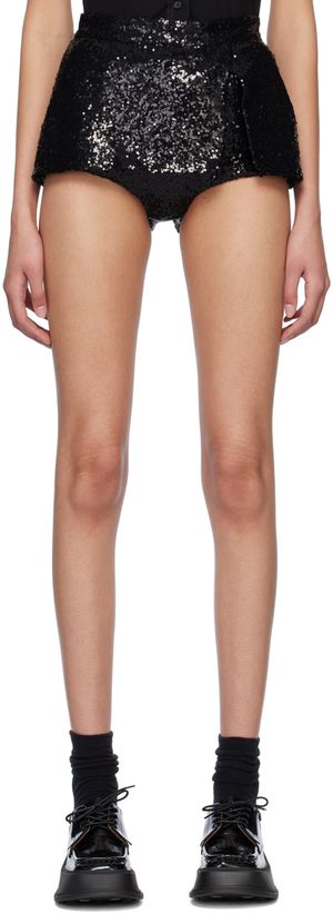 Pushbutton SSENSE Exclusive Black Wrap Skort