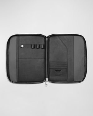 Men's Tech Portfolio Leather Zip Pouch