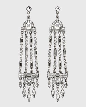 Multi-Strand Crystal Drop Earrings