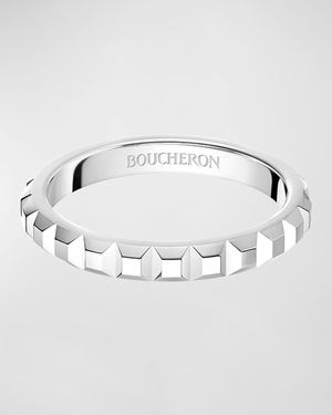 Quatre Platinum Clou de Paris Band Ring