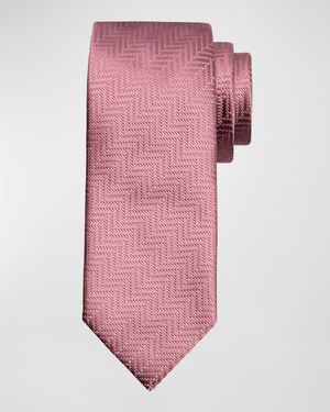 Men's Mulberry Silk Chevron Tie