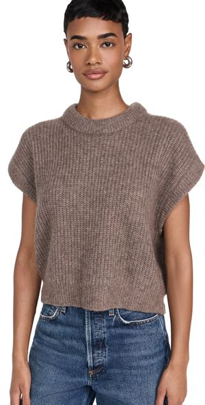 Apiece Apart Softest Oliva Cashmere Vest Hazelnut M/L