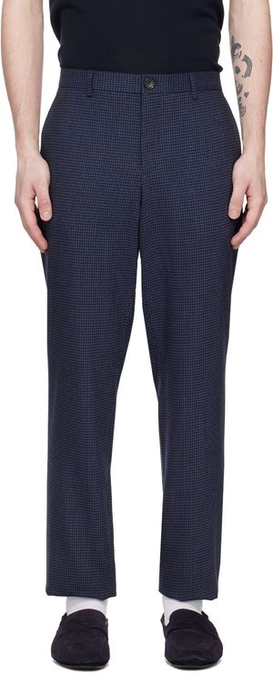 PS by Paul Smith Blue Check Trousers