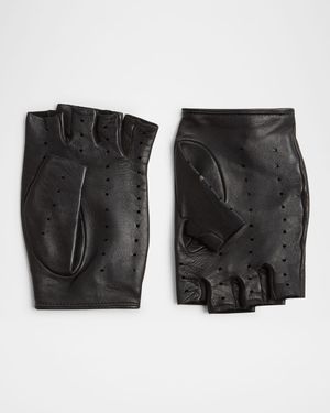 VLOGO Signature Leather Fingerless Gloves