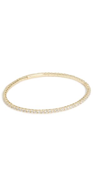 SHASHI Diamond Tennis Bangle Gold One Size