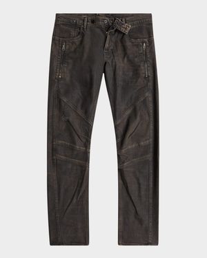 Men's Moto Cross 3D Zip Slim Jeans