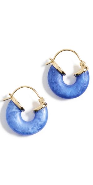 Anni Lu Petit Swell Hoops Deep Blue One Size