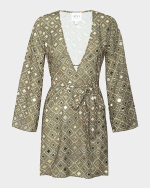 Nuala Mirrored Tile Mini Dress