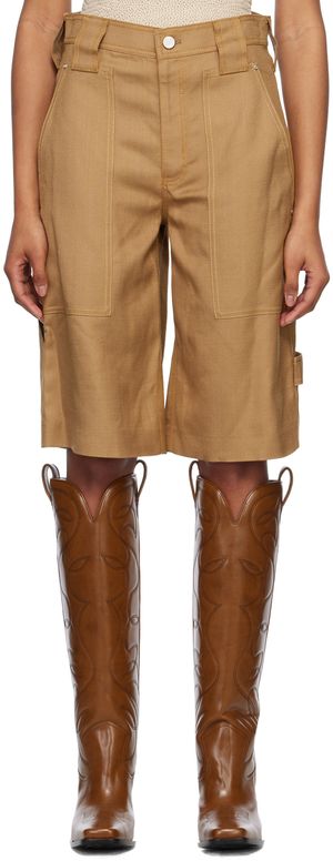 Stella McCartney Tan Paneled Shorts