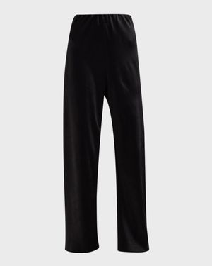 Fluid Bias-Cut Crushed Satin Pants