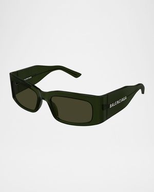 Logo-Print Rectangle Sunglasses