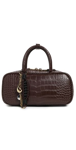 Dolce Vita Flyn Handbag Burgundy Croco Leather One Size