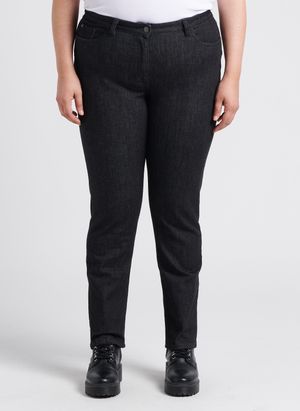 Persona By Marina Rinaldi - Jean slim taille haute en coton - Taille 29 - Noir