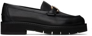 Ferragamo Flâneurs Maryan noirs à semelle épaisse
