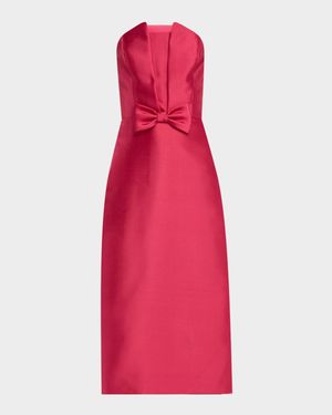 Bridget Strapless Mikado Midi Dress