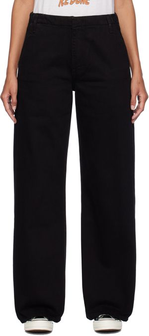 Re/Done Black Loose Trouser Jeans