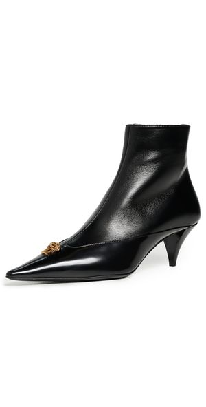 Versace Booties T.55 Calf Leather 1B00V-Black-Versace Gold 37.5