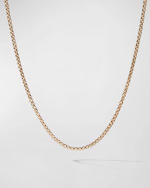 Men's Box Chain Necklace in 18K Gold, 2.7mm, 20"L
