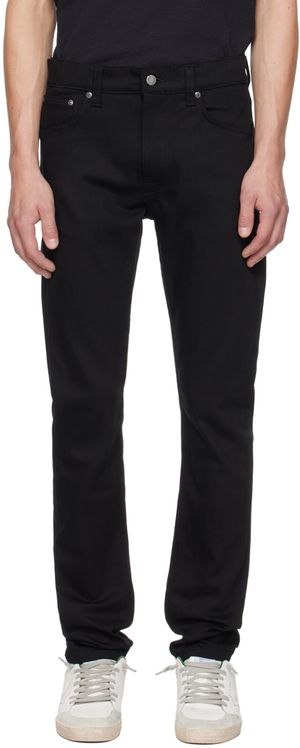 Nudie Jeans Black Lean Dean Jeans