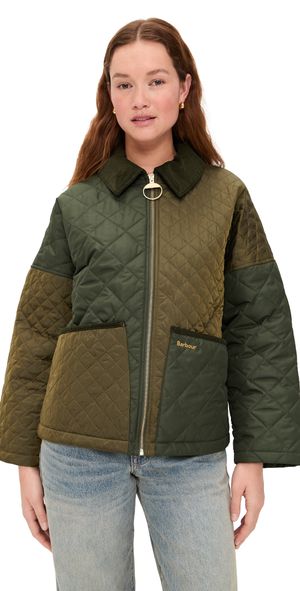 Barbour Barbour Danby Quilted Jacket Golden Olive/Olive/Tartan 4