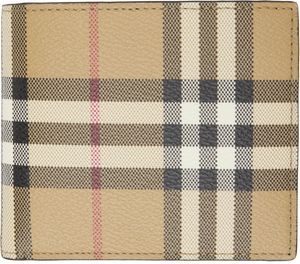 Burberry Beige Check Wallet