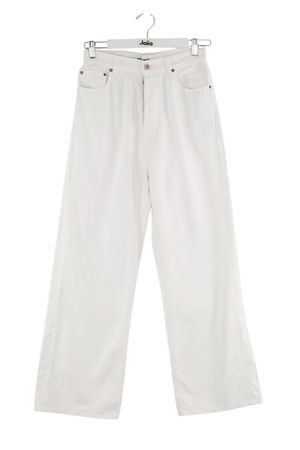 Rouje - Seconde Main - Jean droit en coton - Taille L - Blanc
