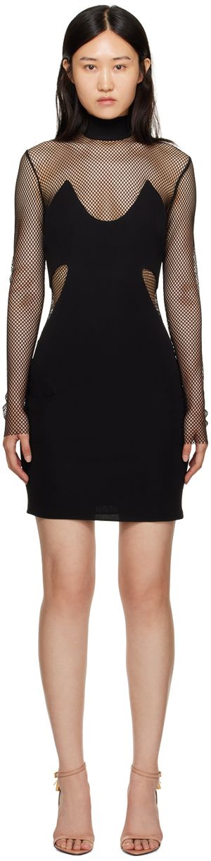 TOM FORD Black Mock Neck Minidress