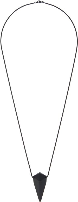 Rick Owens Collier noir à pendentif pyramidal - Hollywood