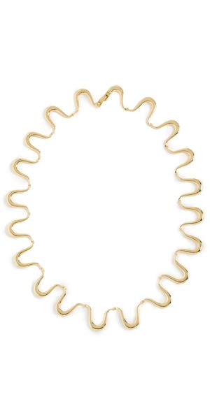 By Adina Eden Thin Squiggle Necklace Gold One Size