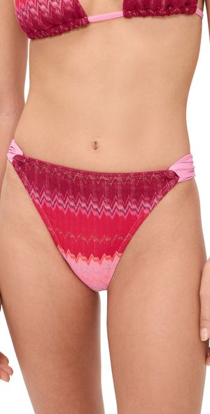 PQ Swim High Waist Fanned Bottoms Scarlet L
