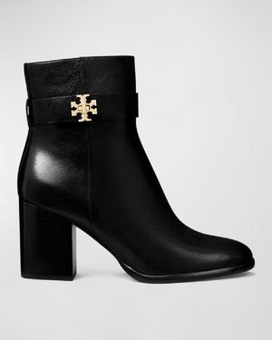 T-Lock Heeled Leather Ankle Boots