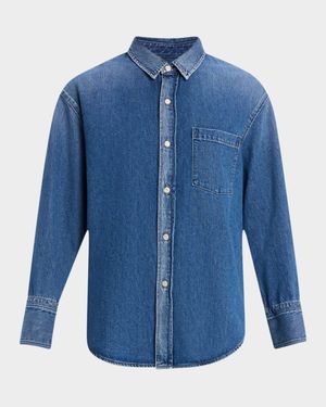 Harris Button-Down Cotton Denim Shirt
